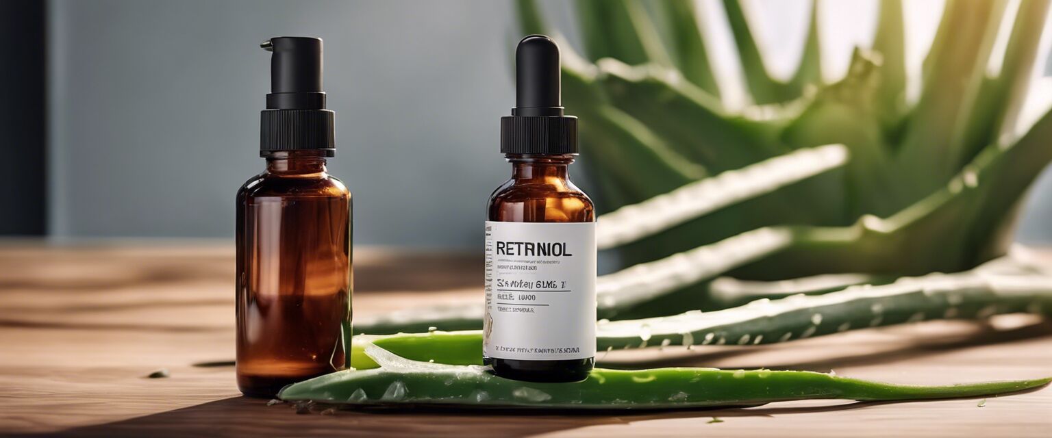 Retinol serum for skin.